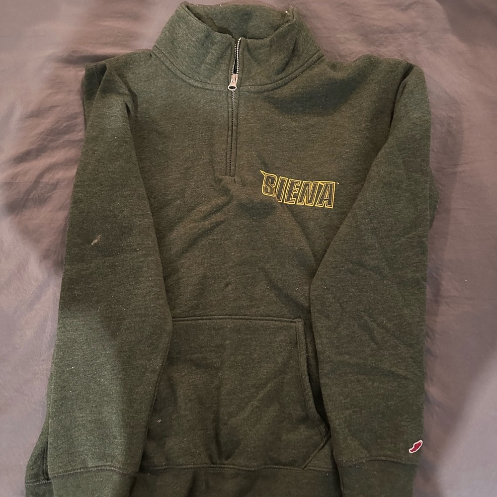 Green Half-Zip Pullover with Logo